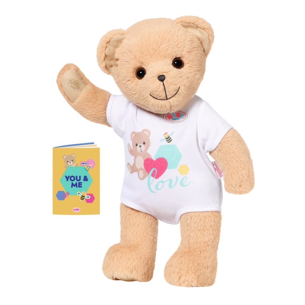 Baby Born Teddy Bear 36 cm with Booklet - Cuddly Toy for Kids