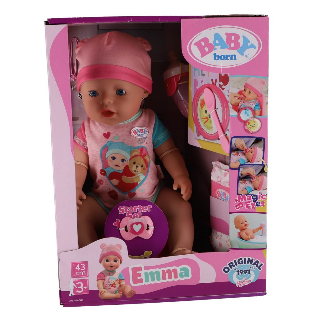 Baby Born Doll Emma 43 cm, Cuddly Playmate