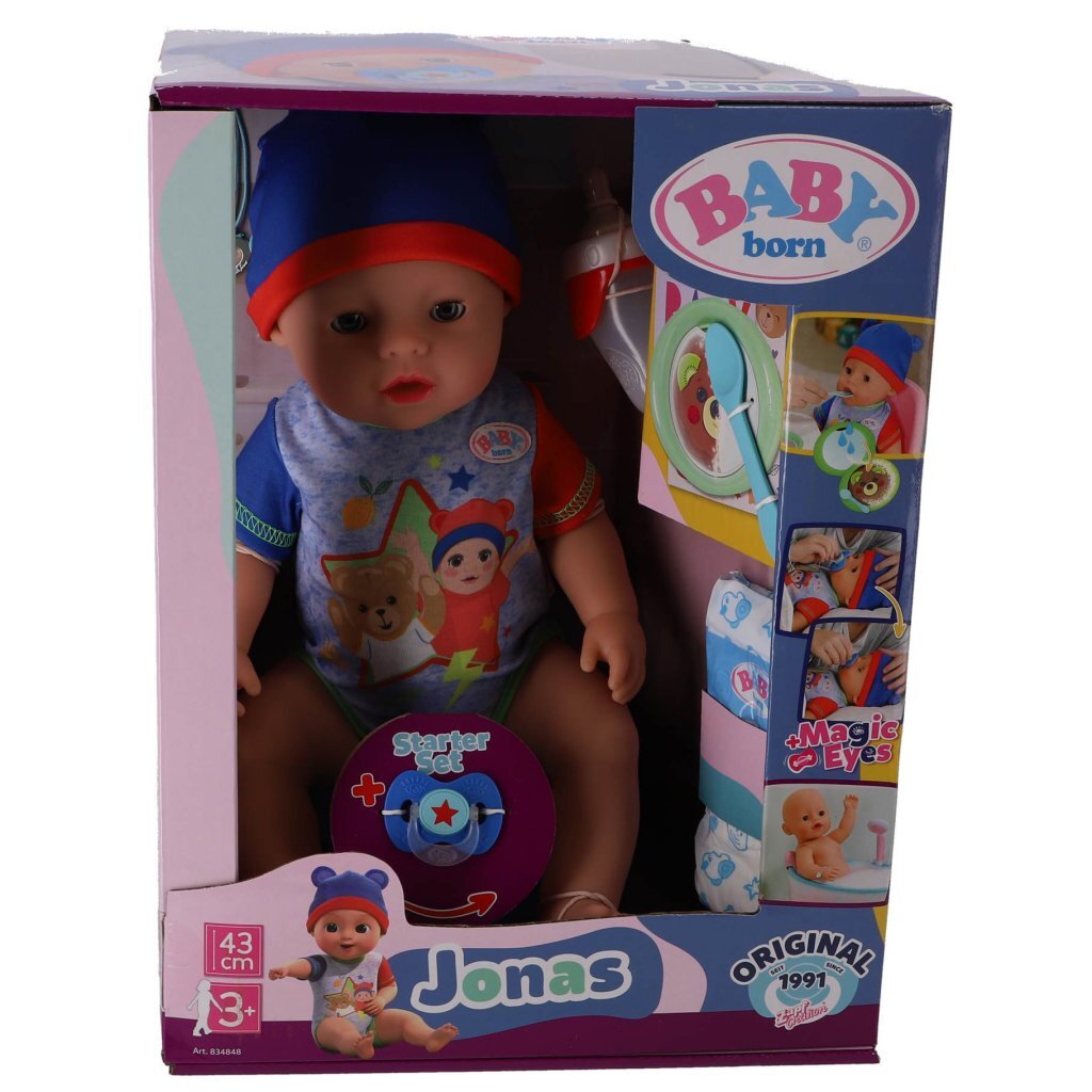 Baby Born Doll Jonas 43 cm - Cute Baby Doll for Cuddling and Caring