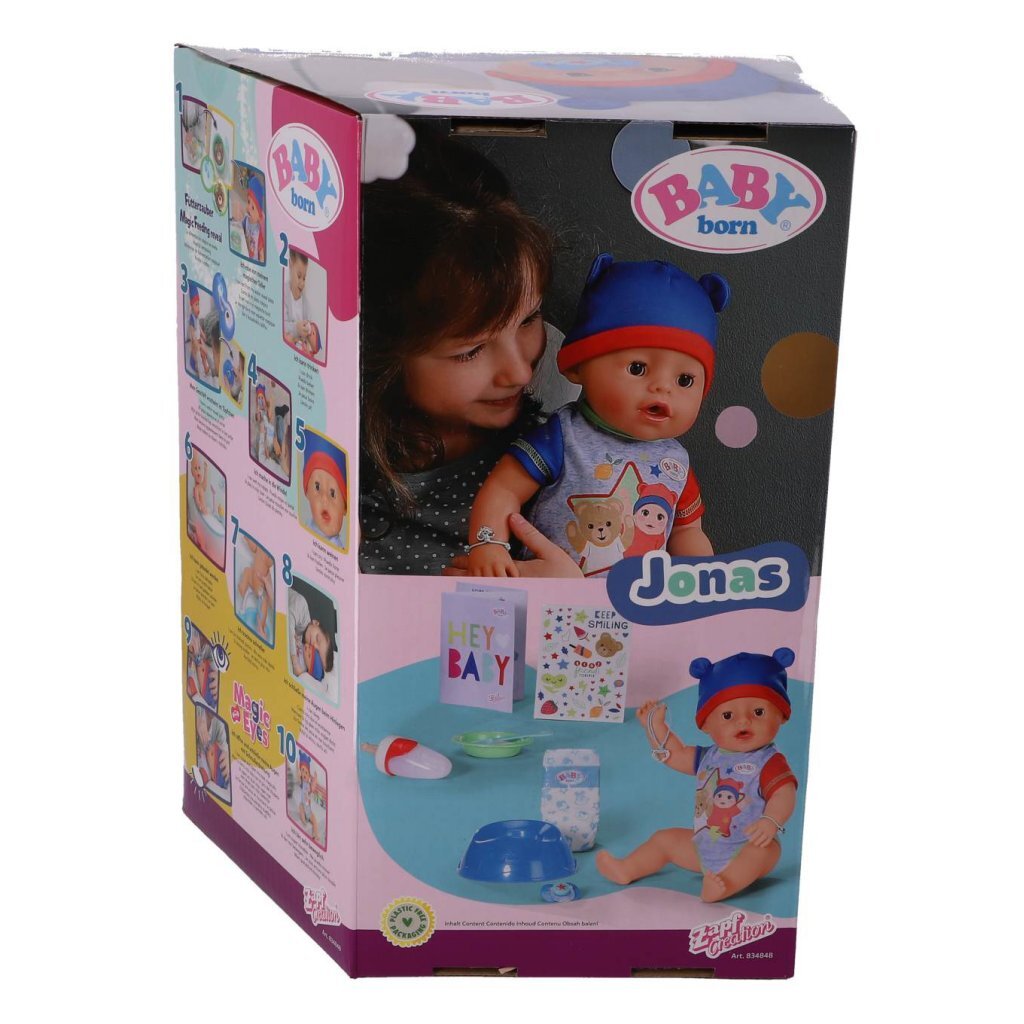 Baby Born Doll Jonas 43 cm - Cute Baby Doll for Cuddling and Caring
