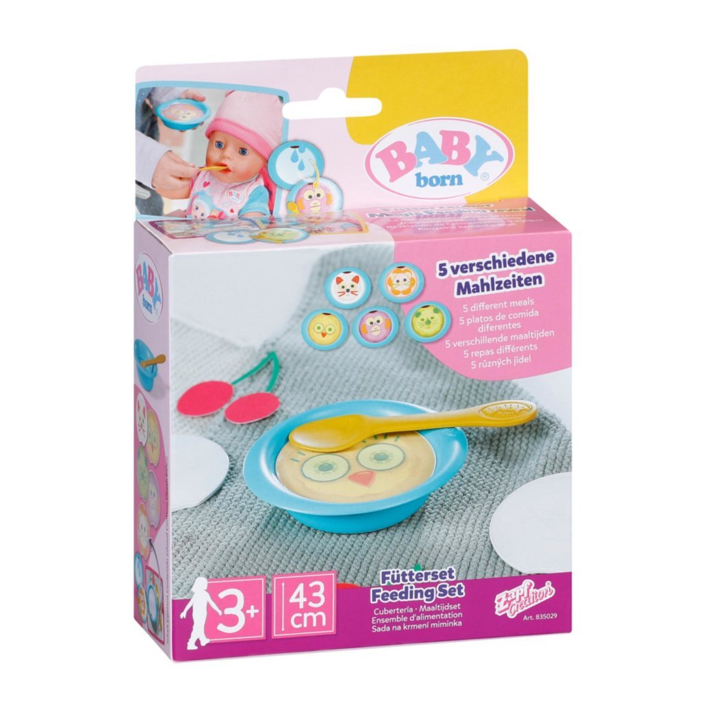 Baby Born Feeding Set for 43 cm Doll - Water Reveal Meals - Fun Accessories