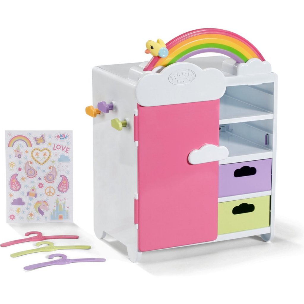 Baby Born Rainbow Wardrobe with Light and Sound 33x22x39 cm
