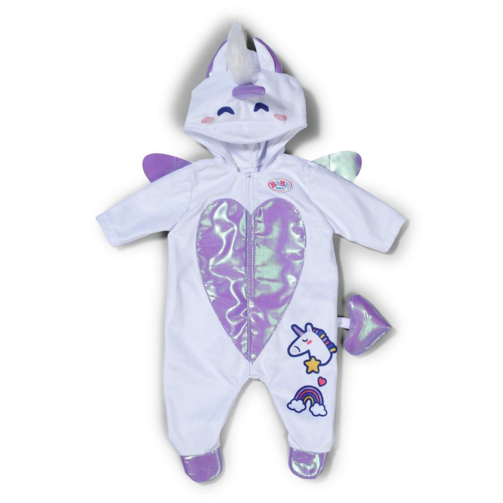 Baby Born Unicorn Onesie Purple - Magical Doll Outfit