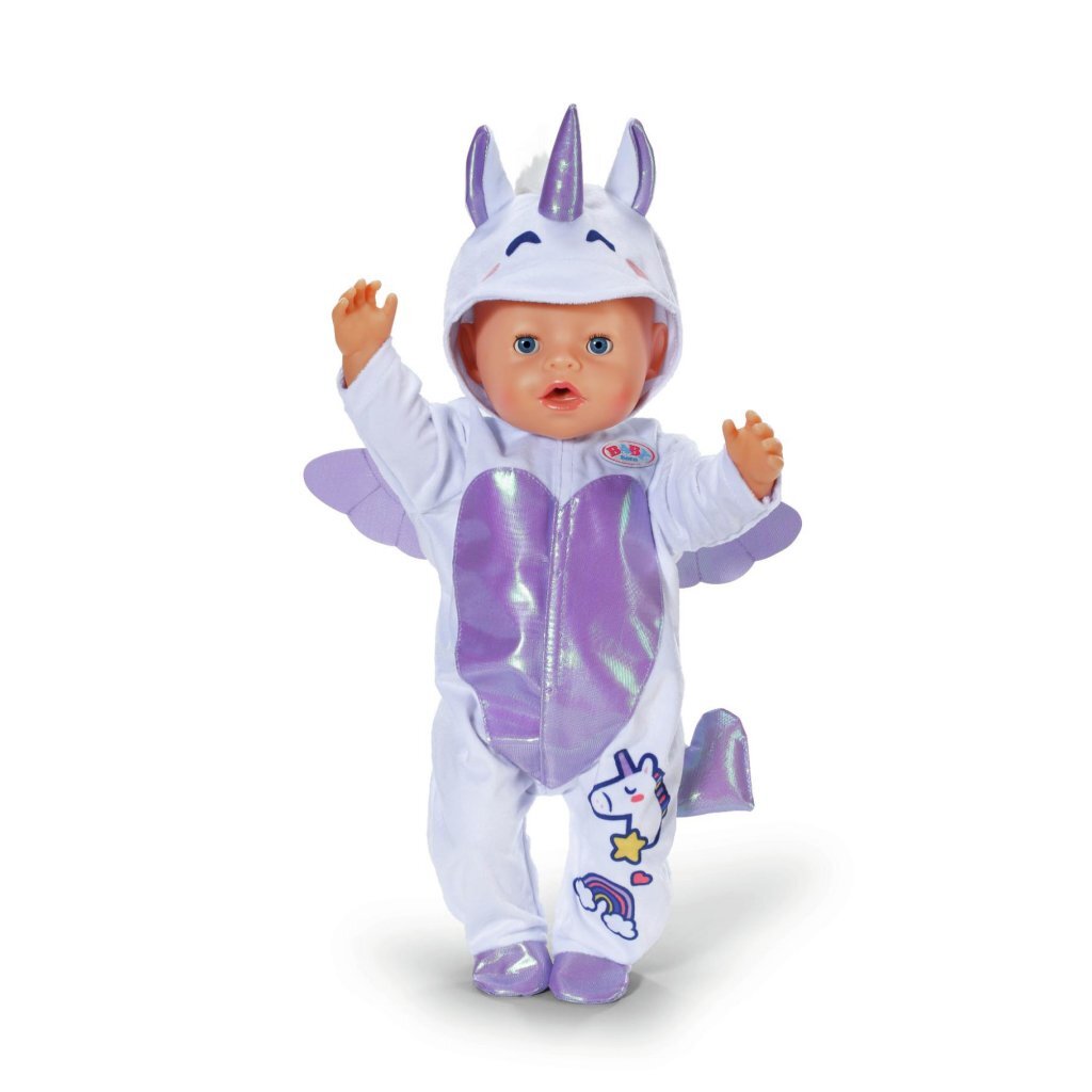 Baby Born Unicorn Onesie Purple - Magical Doll Outfit