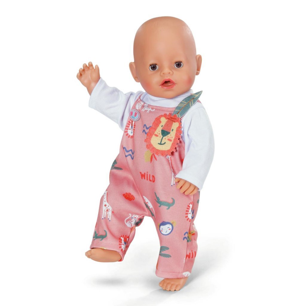 Baby Born Jungle Romper Pink/White - Fun Design for 43 cm Dolls