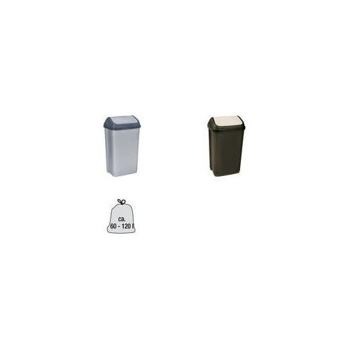 keeeper Abfalleimer "swantje", 50 Liter, silber / anthrazit mit Schwingdeckel, standfest, abnehmbarer Deckel, - 1 Stück (1030816000000) afbeelding 1