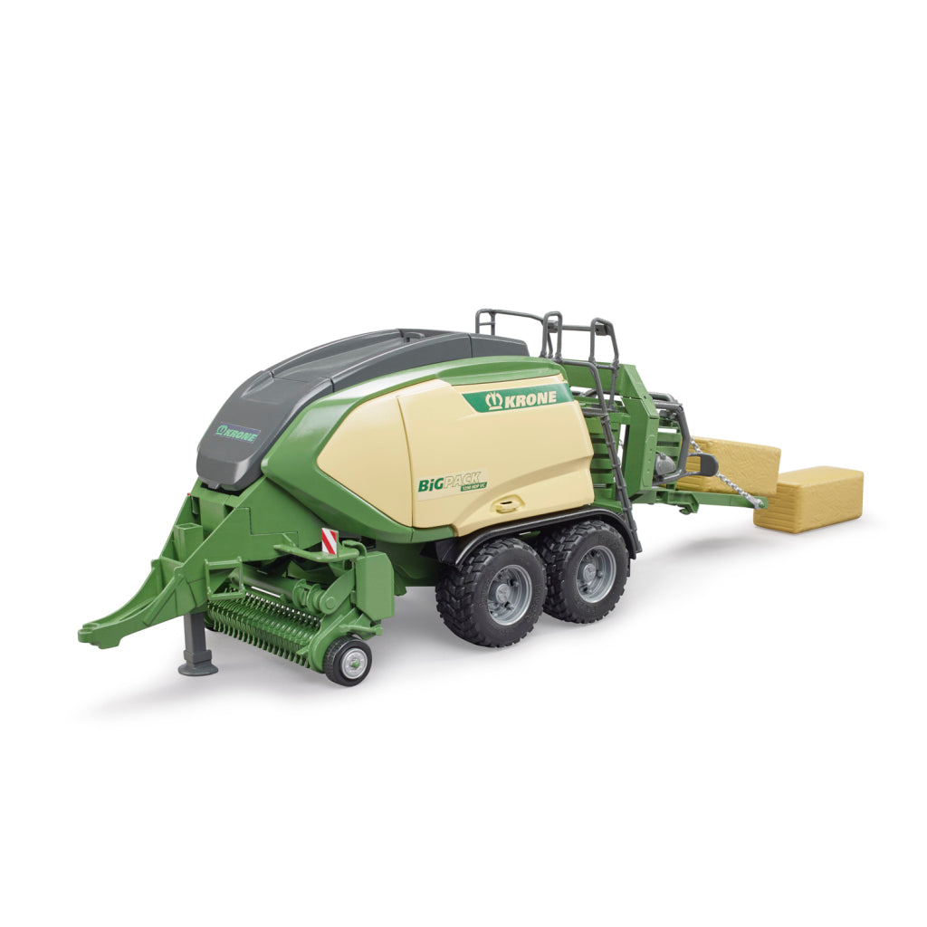 Bruder Krone BigPack 1290 HDP Baler 02033 + 2 Straw Bales