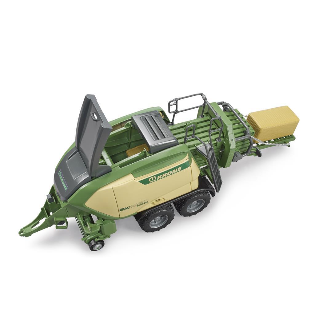 Bruder Krone BigPack 1290 HDP Baler 02033 + 2 Straw Bales