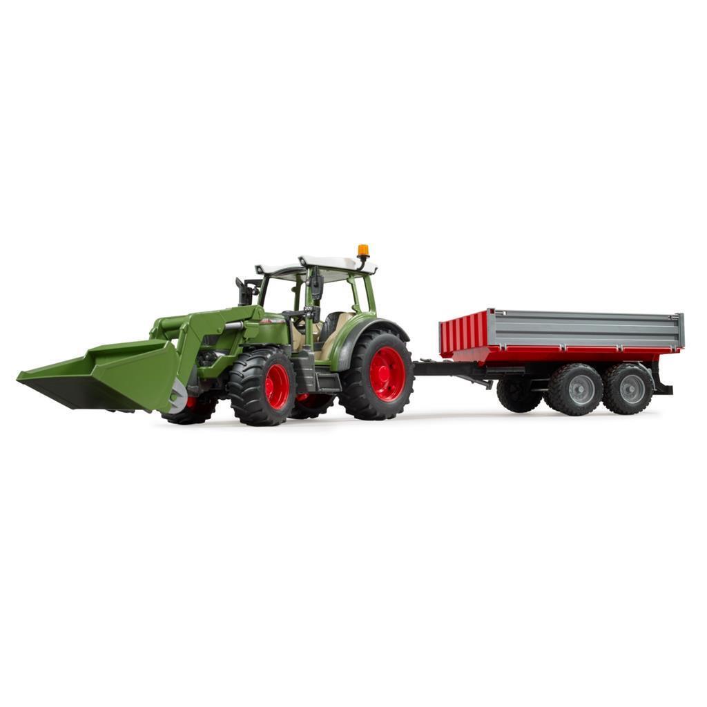 Bruder Fendt Vario 211 with Front Loader + Sidewall Trailer
