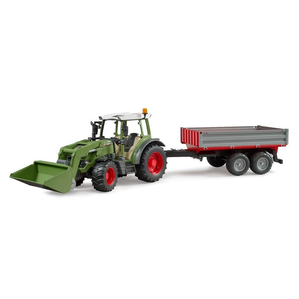 Bruder Fendt Vario 211 with Front Loader + Sidewall Trailer