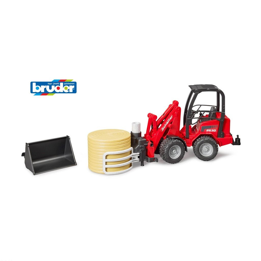 Bruder Schaeffer 2034 Shovel with Bale Grab and Bale