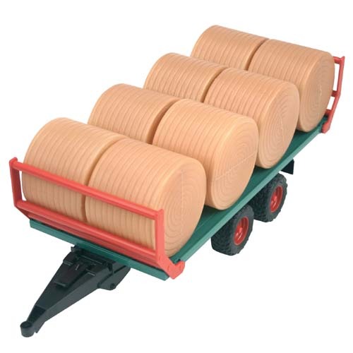 Bruder Trailer with Hay Bales 1:16 Scale