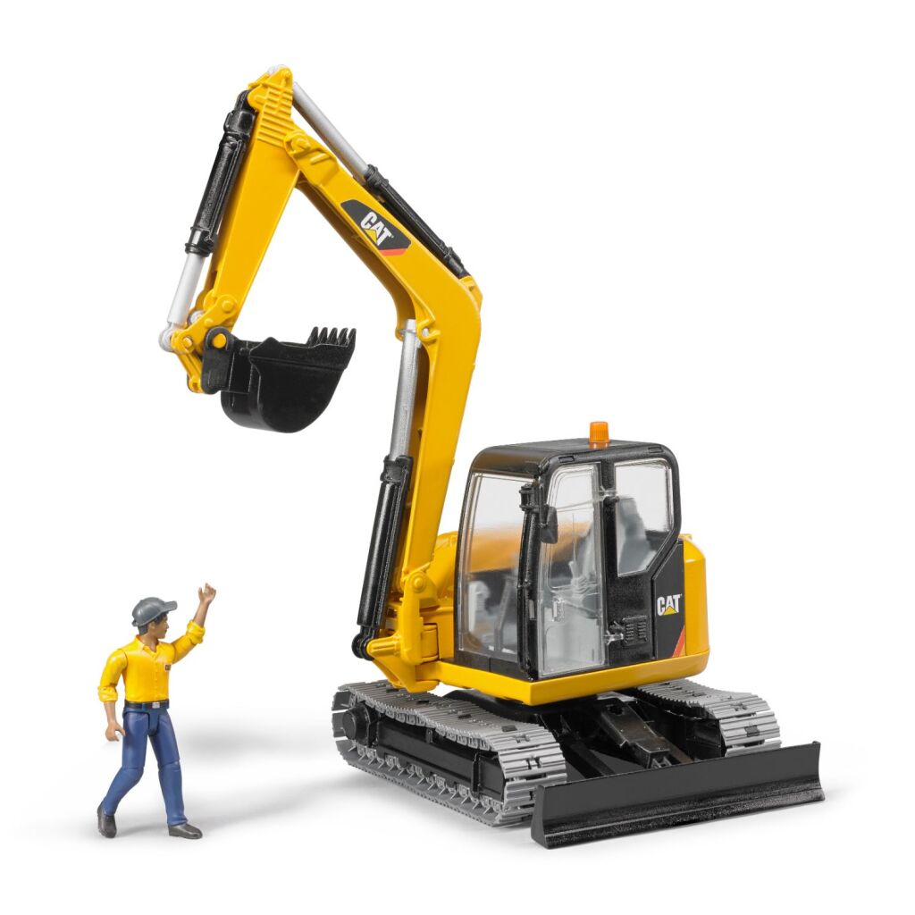 Bruder CAT Mini Excavator with Worker 1:16