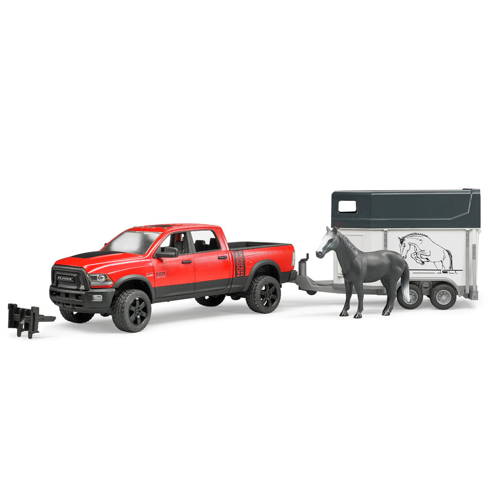 Bruder 2501 Dodge Ram Car with Horse Trailer 1:16 Scale Toy Model