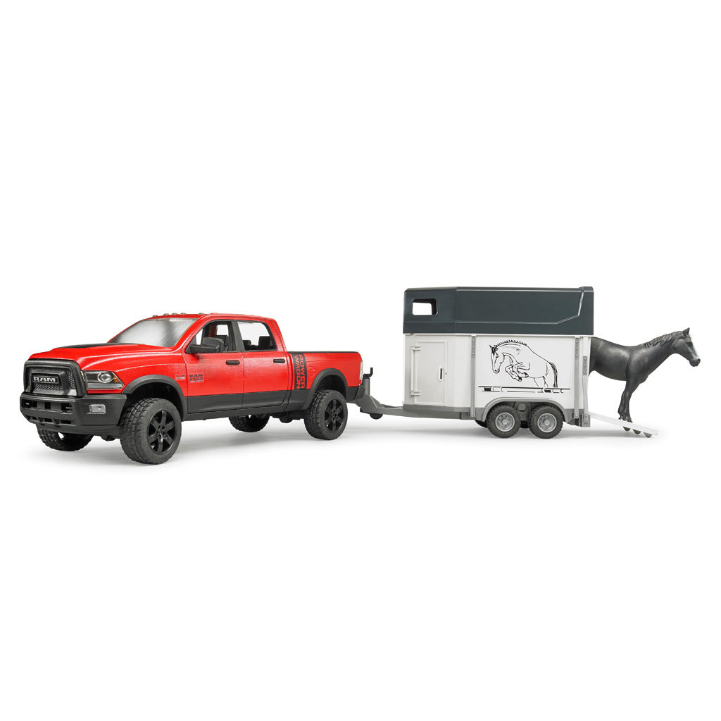 Bruder 2501 Dodge Ram Car with Horse Trailer 1:16 Scale Toy Model