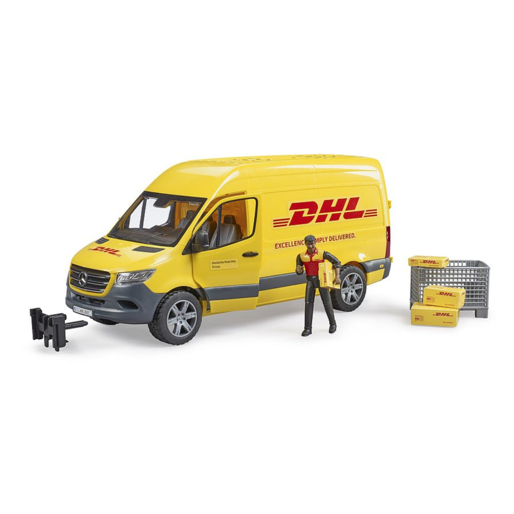 Bruder DHL MB Sprinter with Driver and Accessories