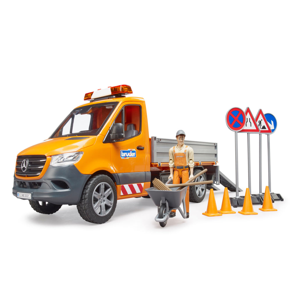 Bruder Mercedes Benz Sprinter Road Construction Vehicle + Light and Sound