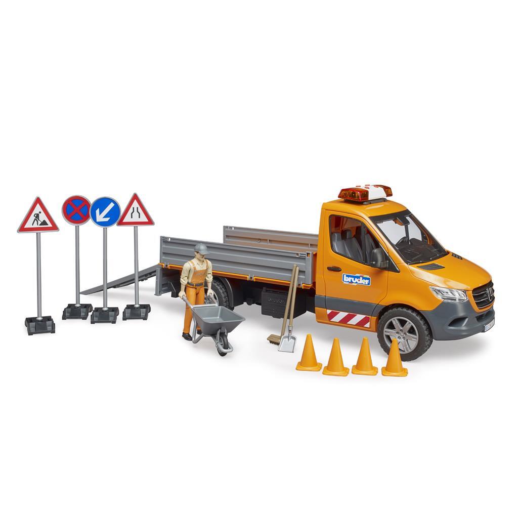 Bruder Mercedes Benz Sprinter Road Construction Vehicle + Light and Sound