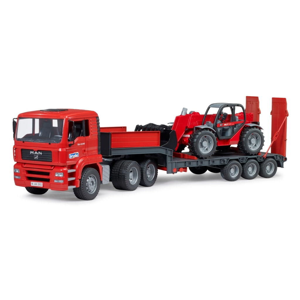 Bruder MAN TGA Low Loader with Manitou Telescopic Loader