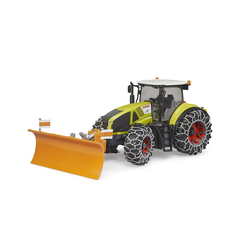 Bruder Claas Axion 950 with Snow Chains and Plow 03018