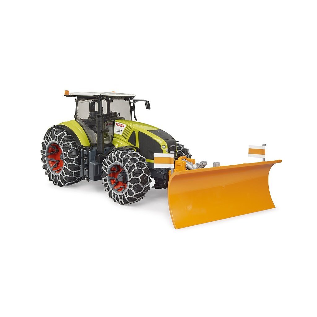 Bruder Claas Axion 950 with Snow Chains and Plow 03018