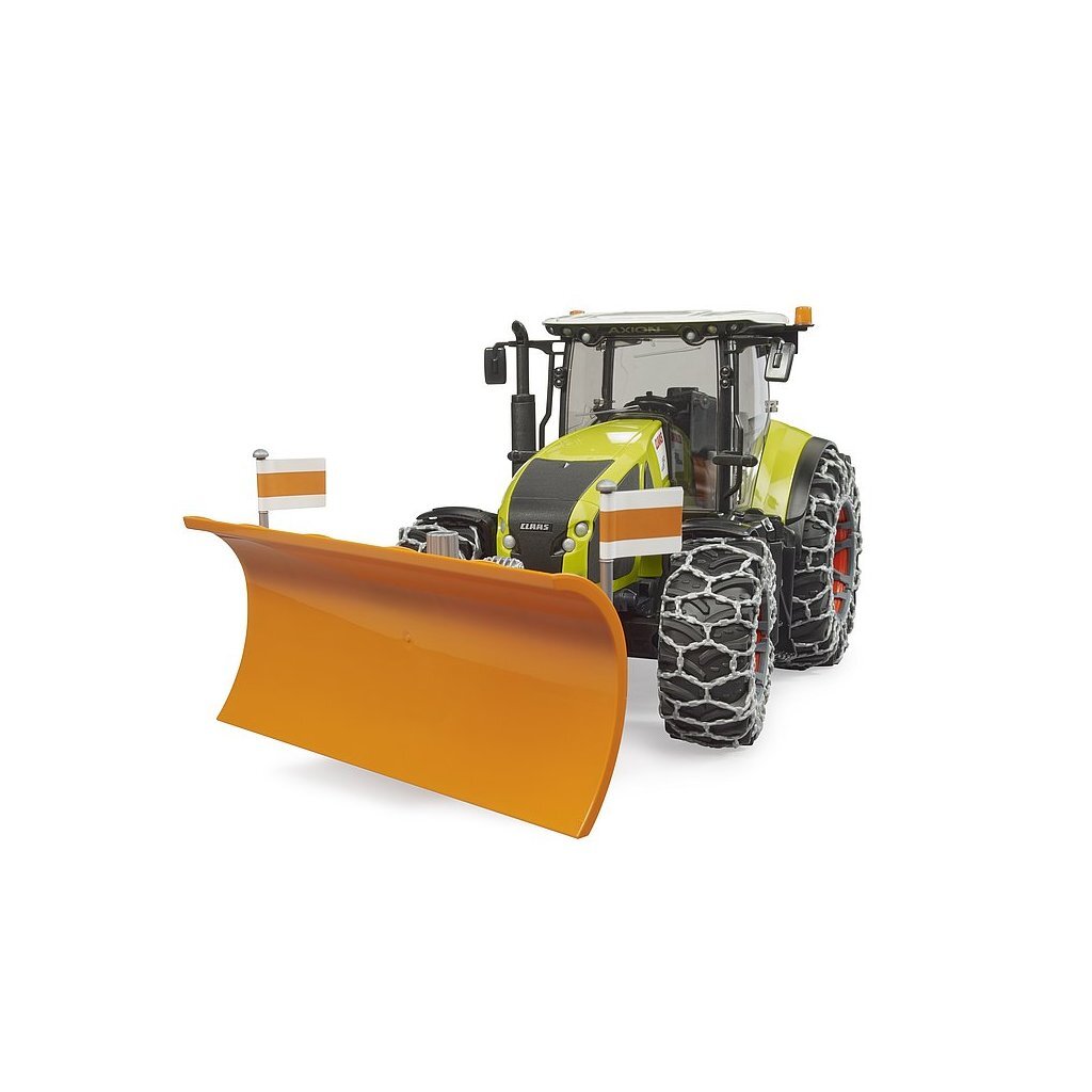 Bruder Claas Axion 950 with Snow Chains and Plow 03018