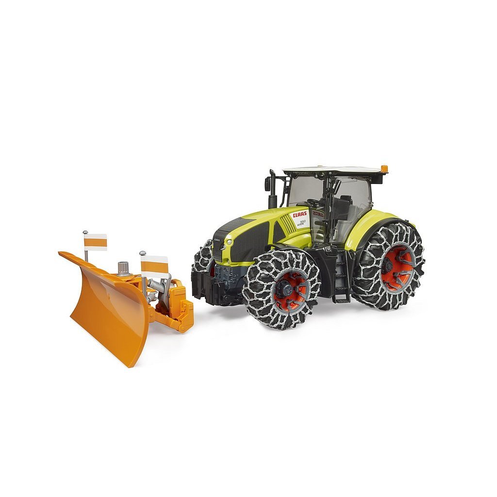 Bruder Claas Axion 950 with Snow Chains and Plow 03018