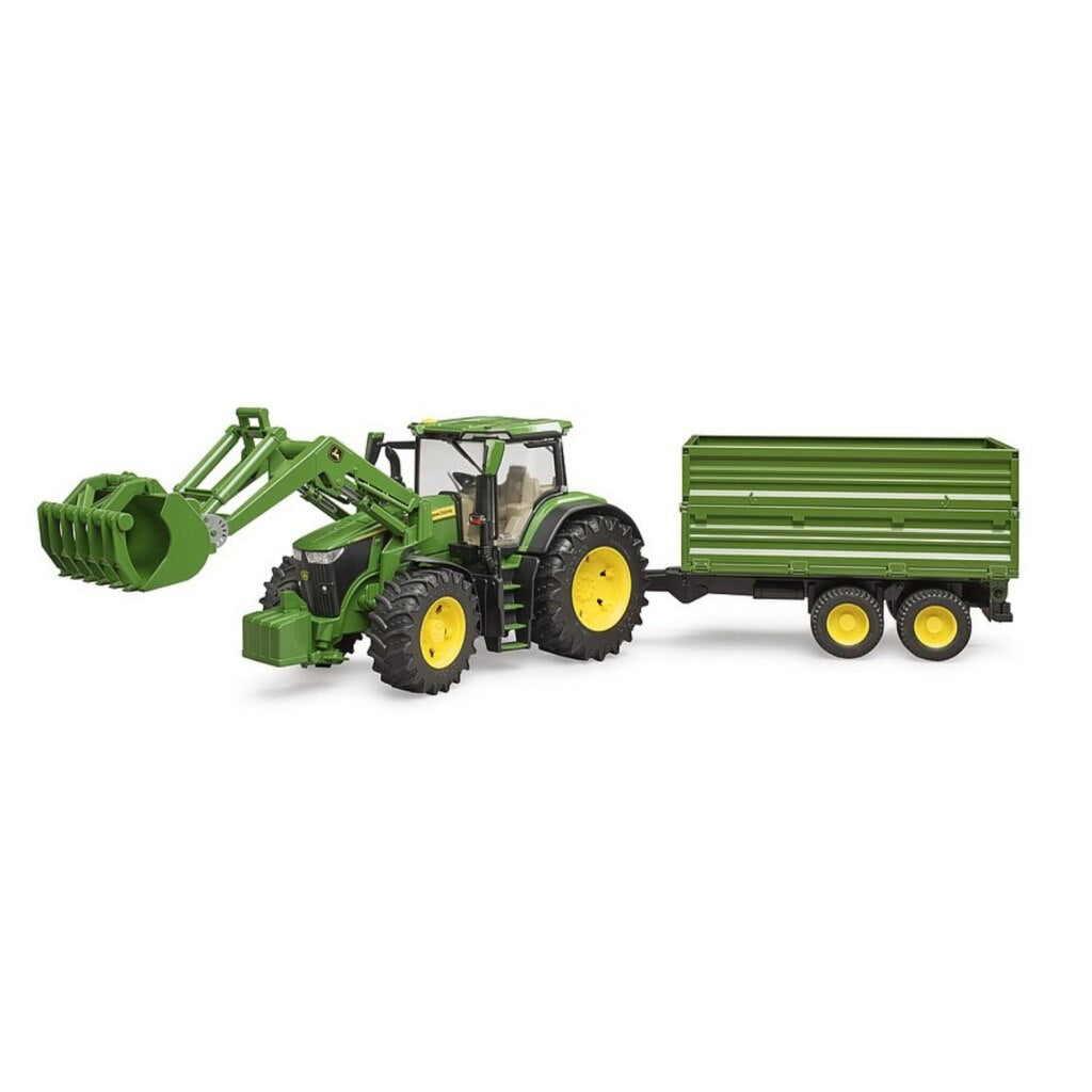 Bruder John Deere 7R 350 Tractor with Front Loader and Trailer