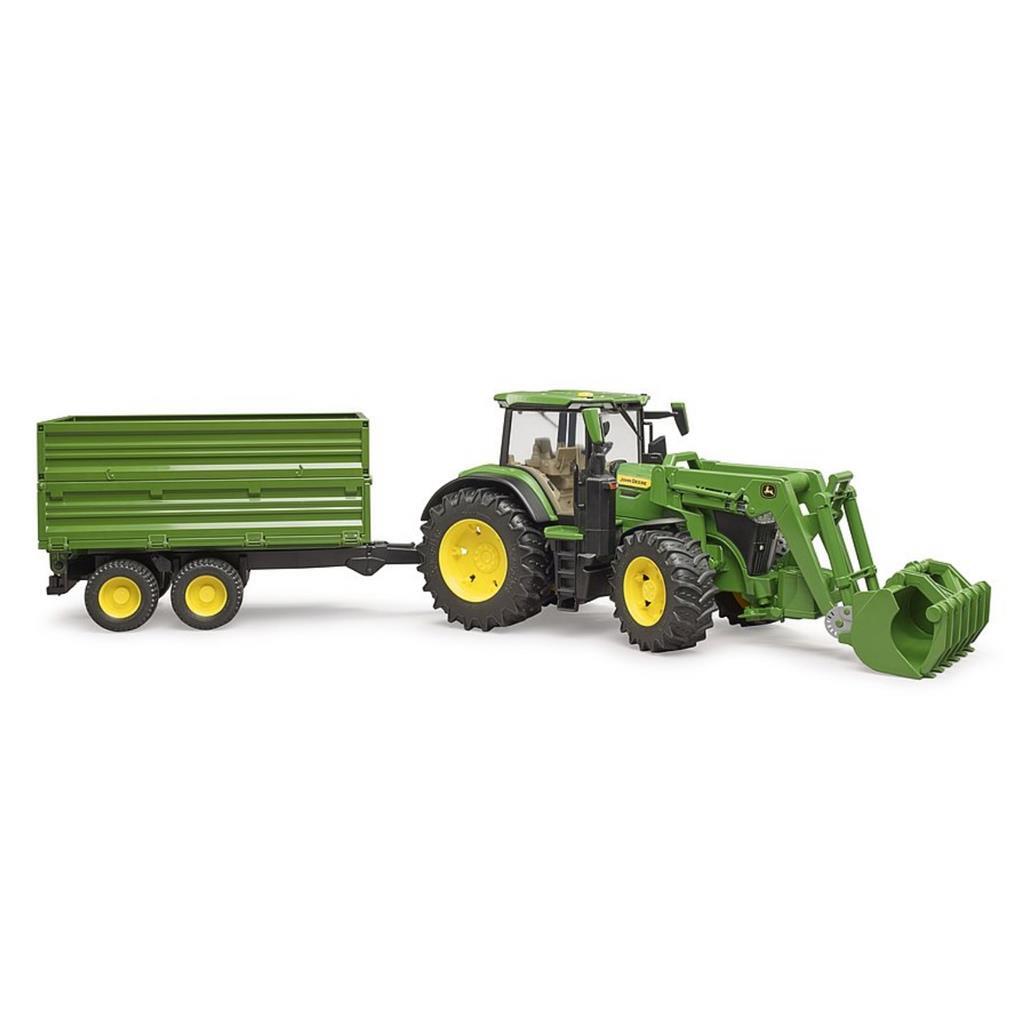Bruder John Deere 7R 350 Tractor with Front Loader and Trailer