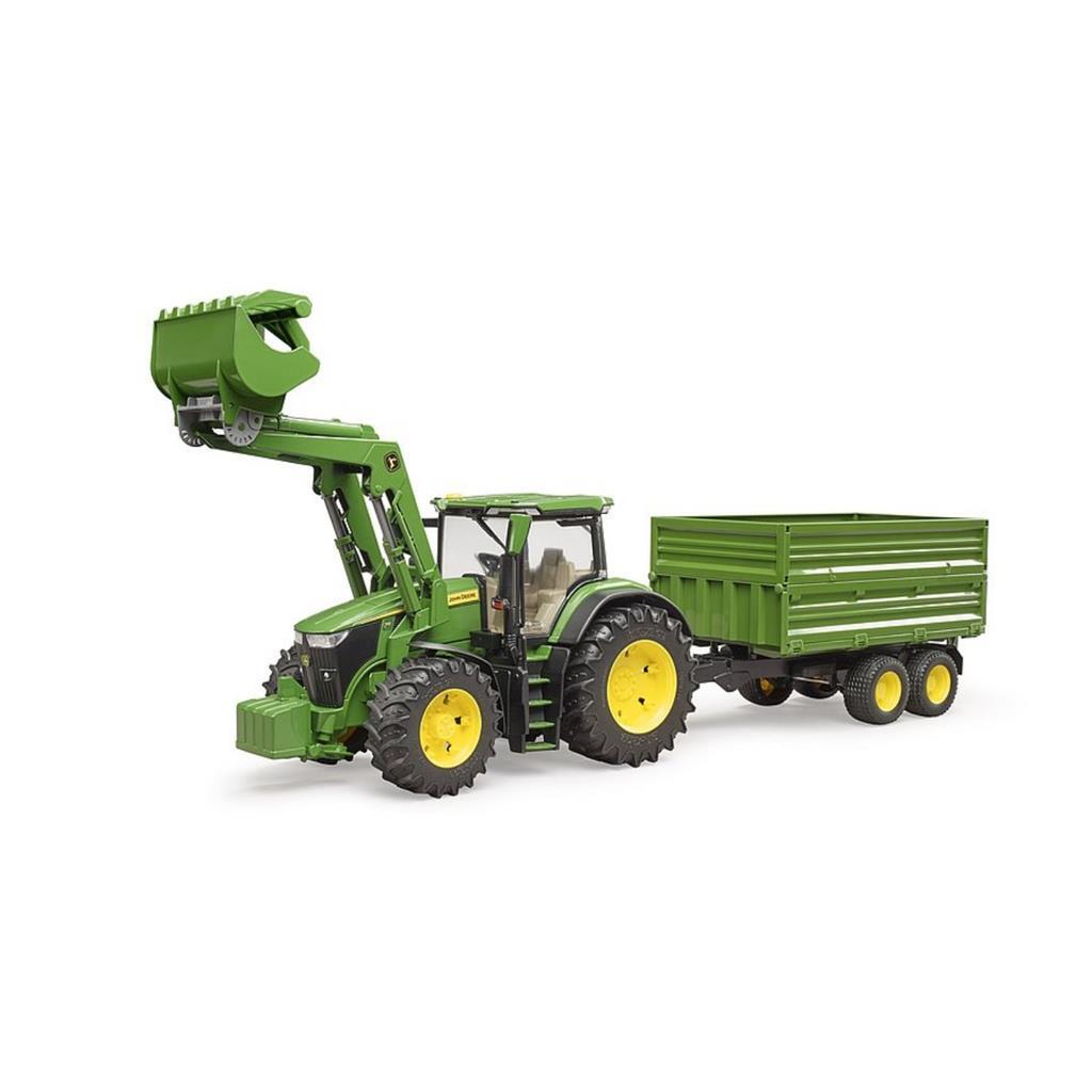 Bruder John Deere 7R 350 Tractor with Front Loader and Trailer