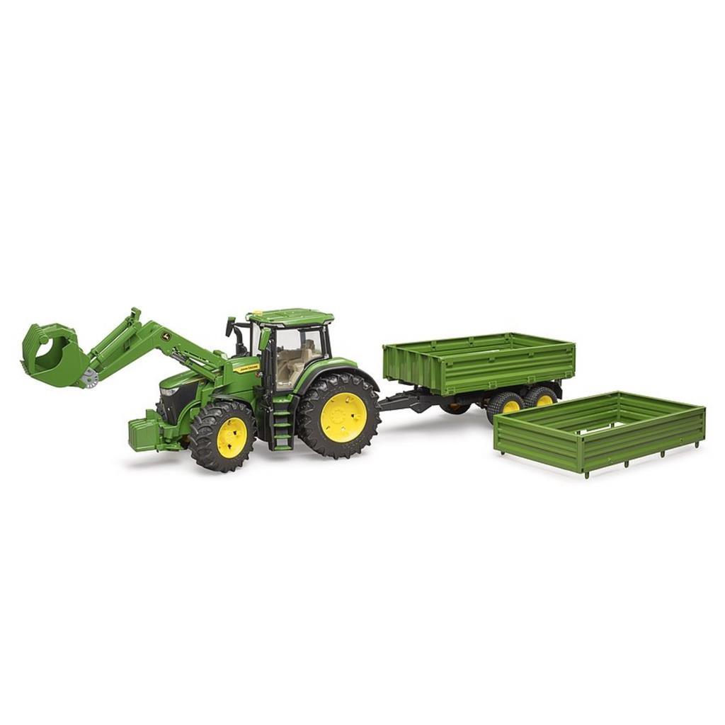 Bruder John Deere 7R 350 Tractor with Front Loader and Trailer