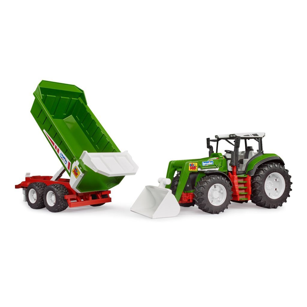 Bruder Roadmax Tractor with Front Loader + Dump Trailer for Children 2+ - Model 03452