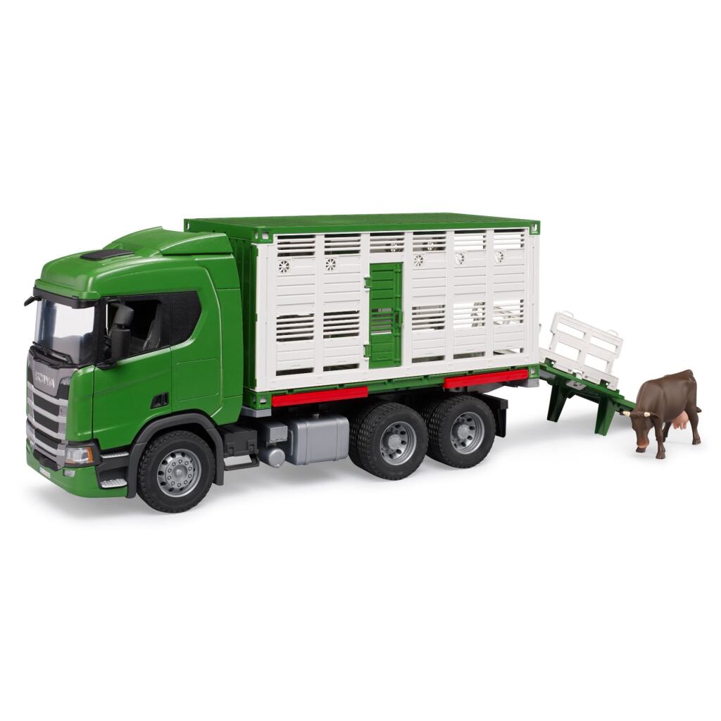 Bruder Scania Super 560R Livestock Transport Truck + Cow - Model 03548