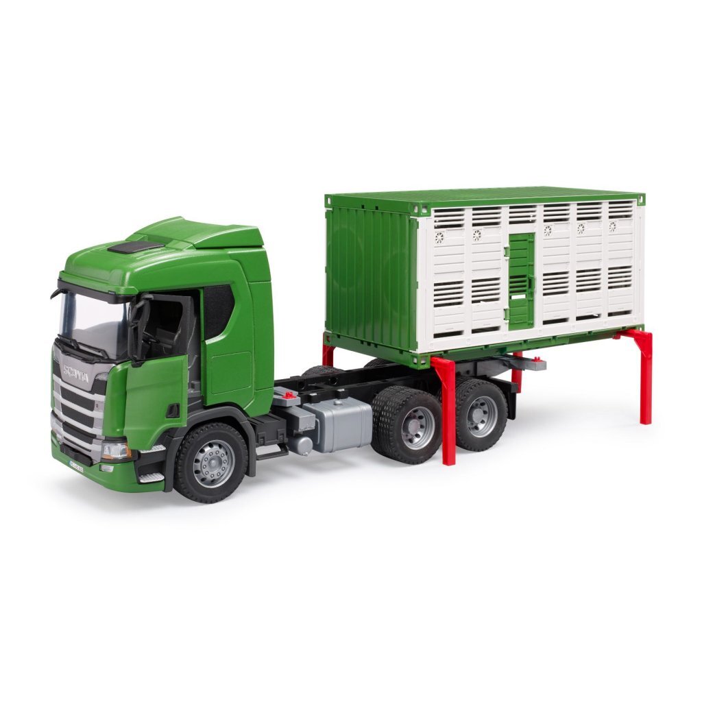 Bruder Scania Super 560R Livestock Transport Truck + Cow - Model 03548