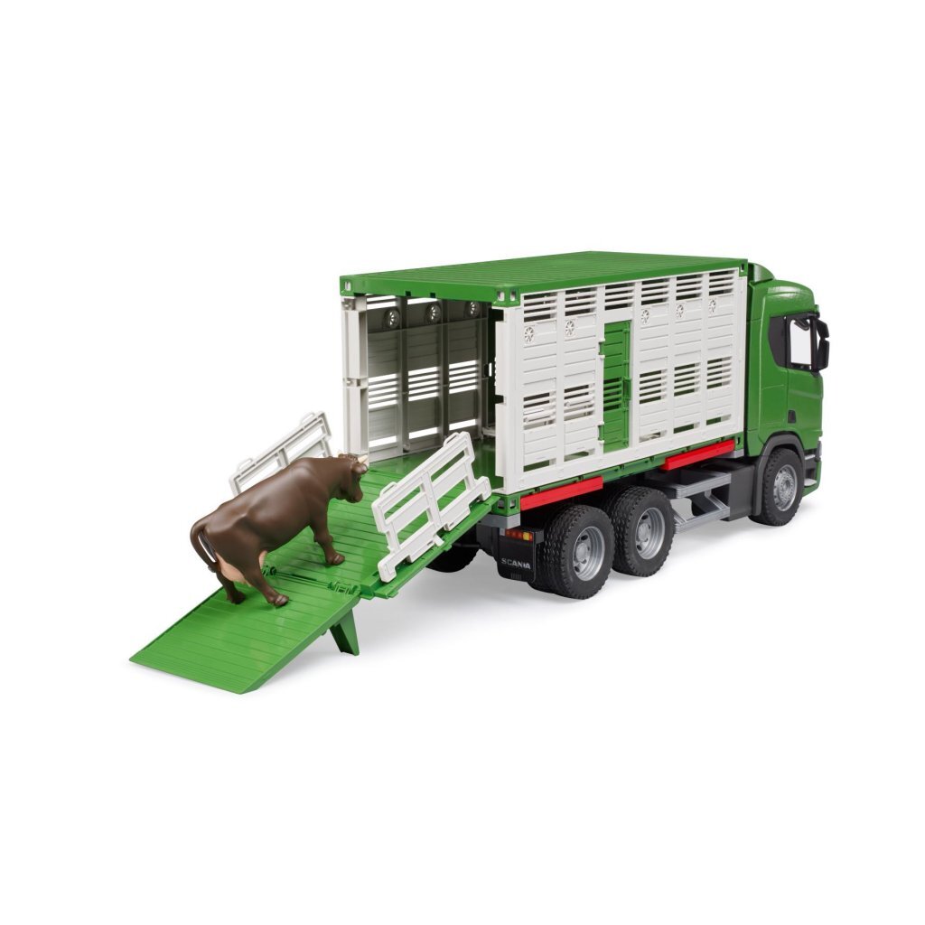 Bruder Scania Super 560R Livestock Transport Truck + Cow - Model 03548