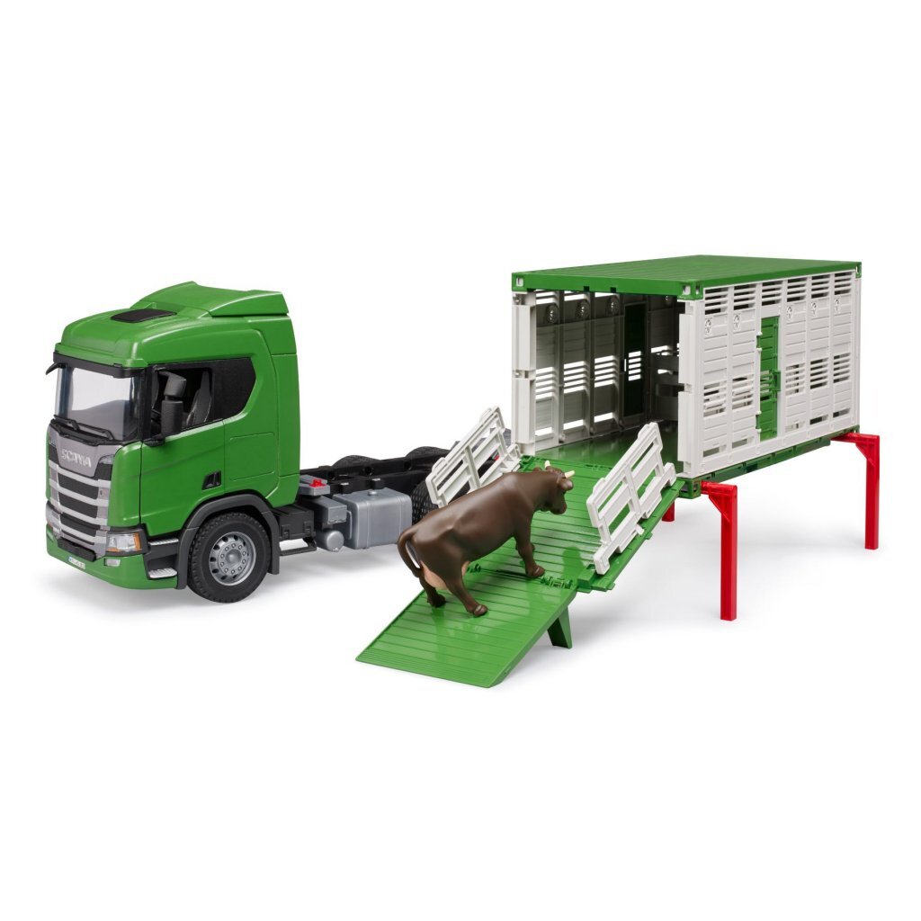 Bruder Scania Super 560R Livestock Transport Truck + Cow - Model 03548