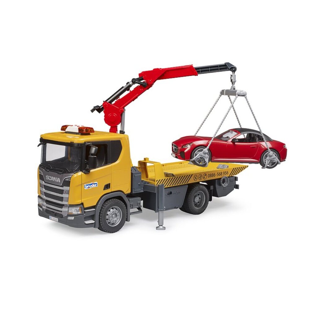 Bruder Scania Super 560R Tow Truck with Lights and Sound + Roadster - Model 03552