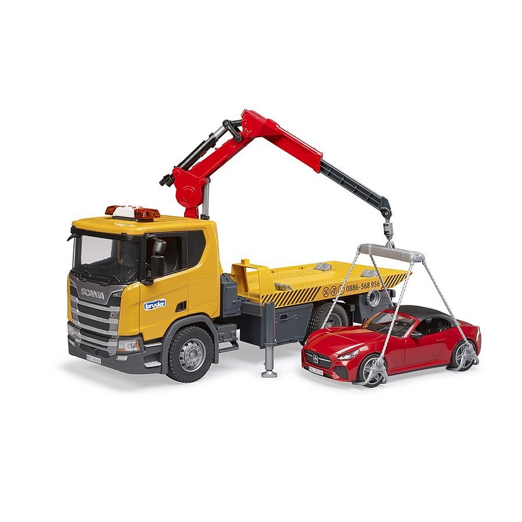 Bruder Scania Super 560R Tow Truck with Lights and Sound + Roadster - Model 03552