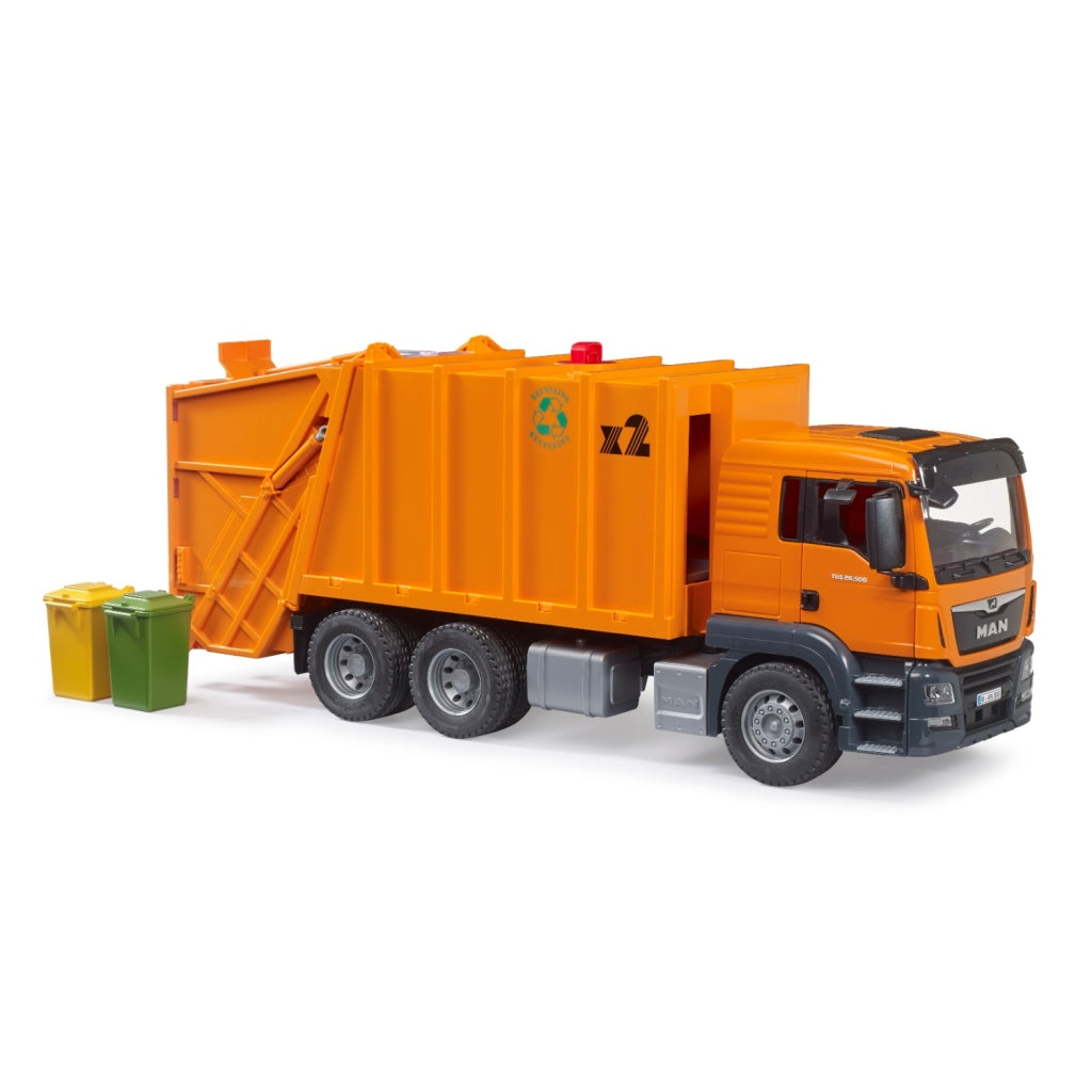 Bruder Garbage Truck with Rotating Mechanism - MAN TGS 03760