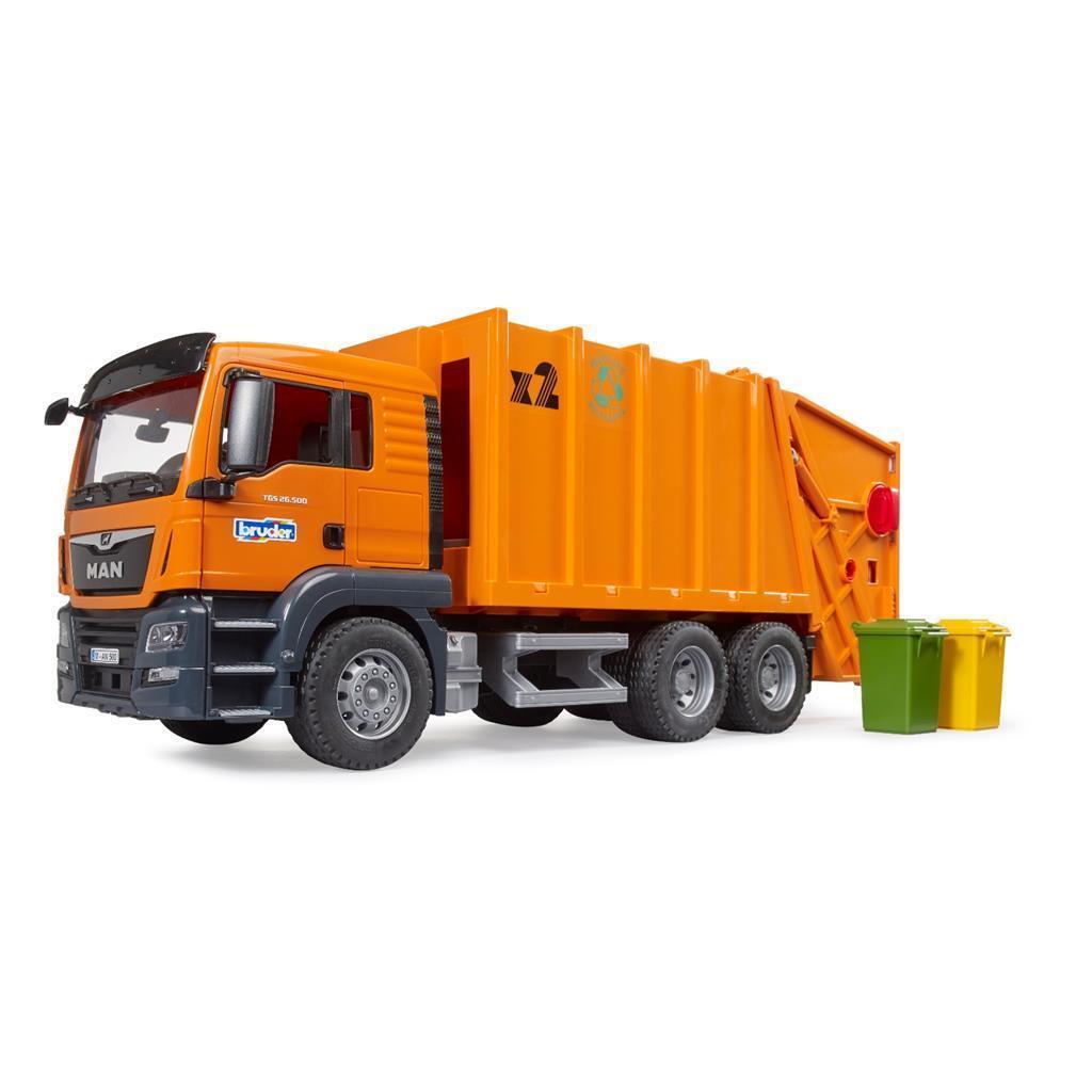 Bruder Garbage Truck with Rotating Mechanism - MAN TGS 03760