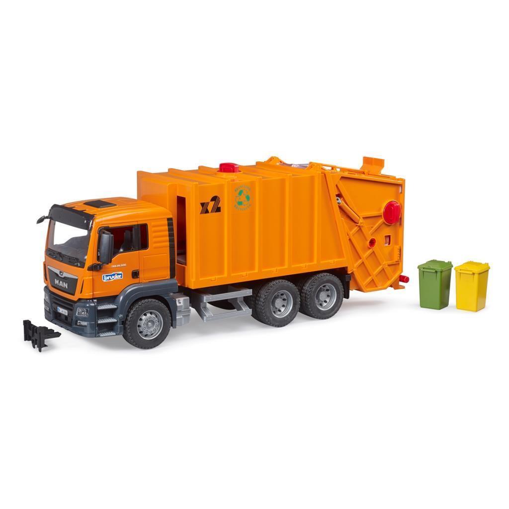 Bruder Garbage Truck with Rotating Mechanism - MAN TGS 03760