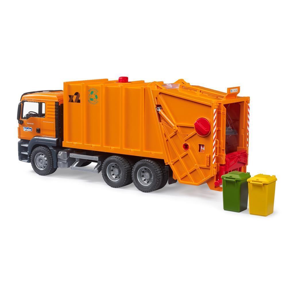 Bruder Garbage Truck with Rotating Mechanism - MAN TGS 03760