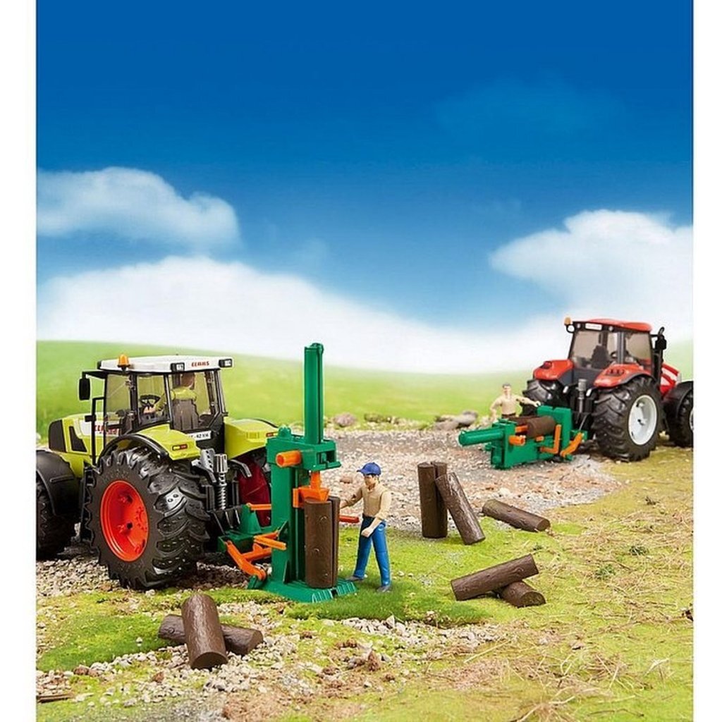Bruder Log Splitter with Figure and Logs + Accessories 62650