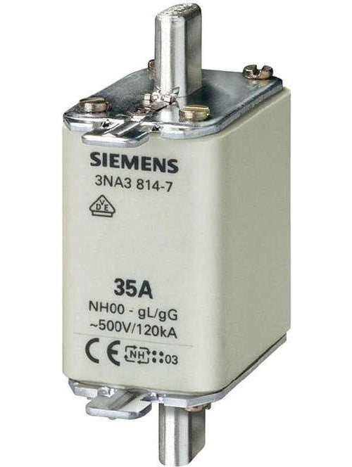 Siemens NH-Sicherungseinsatz 500 V Größe 00 63 A (3NA38227) afbeelding 1