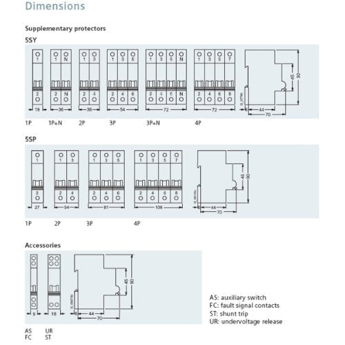 Siemens Leitungsschutzschalter 16 A 1-polig D (5SY4116-8) afbeelding 3