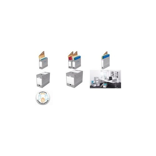 ELBA 100333274 Archivbox tric 10 cm breit 10 Stück für Hängeregistratur mit Reiter in der Farbe grau (100333274) afbeelding 1