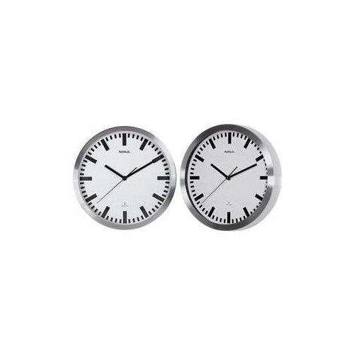 MAUL Wanduhr MAULpilot - AA - 1,5 V - Aluminium - Weiß - Aluminium - Glas - 30 cm (9063308) afbeelding 1