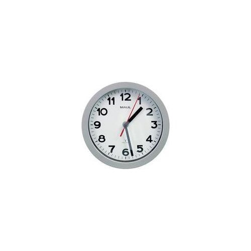 MAUL Wanduhr/Funkuhr MAULstep, Durchmesser: 200 mm, silber automatische Synchronisation, Batteriebetrieb, inkl. 1x - 1 Stück (9052895) - 4002390091510 - image 1