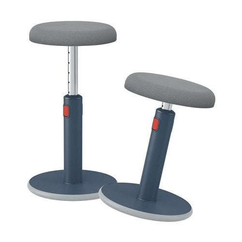 LEITZ Sitz-Steh-Hocker Ergo Cosy Aktiv, grau höhenverstellbar von 45 - 79 cm über rote Entrieglungstaste, - 1 Stück (6518-00-89) afbeelding 1