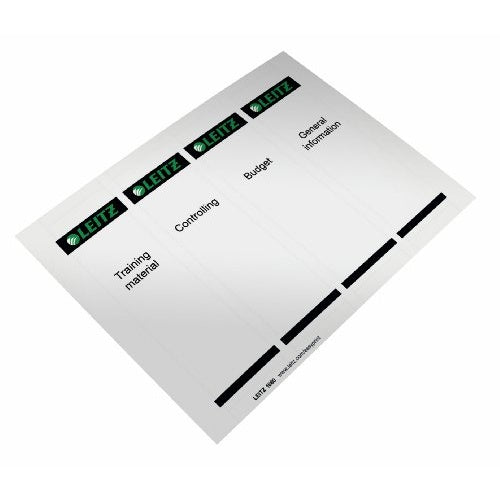 LEITZ Ordner-Einsteckrückenschild, 56 x 190 mm, Karton, grau 130 g/qm, kurz, breit, passend für LEITZ Plastik-Ordner (1680-00-85) - 4002432330751 - image 4
